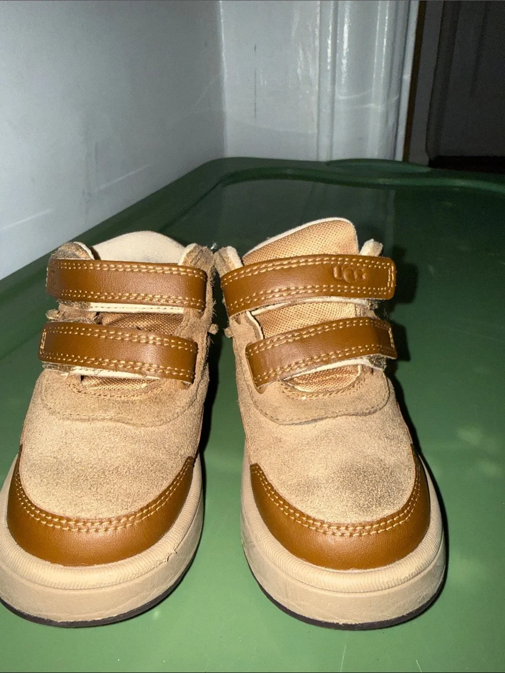 UGG Tan Brown Toddler Velcro Walker Shoes